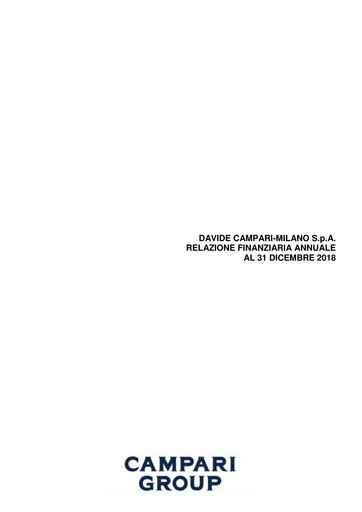 Thumbnail Davide Campari-Milano Financial Report 2018