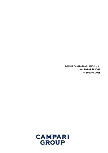 Thumbnail Davide Campari-Milano Half-year Report 2018-h1