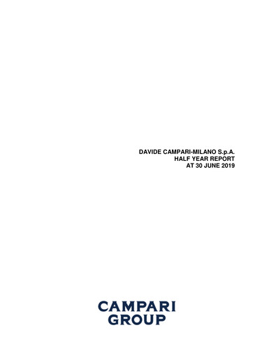 Thumbnail Davide Campari-Milano Half-year Report 2019-h1