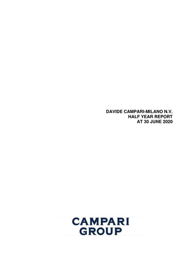 Thumbnail Davide Campari-Milano Half-year Report 2020-h1