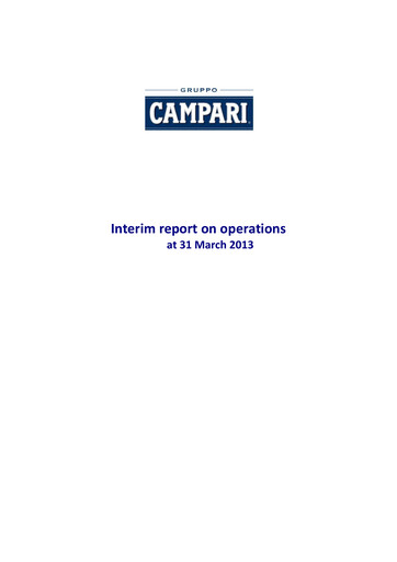 Thumbnail Davide Campari-Milano Quarterly Report 2013-q1