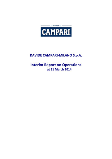 Thumbnail Davide Campari-Milano Quarterly Report 2014-q1