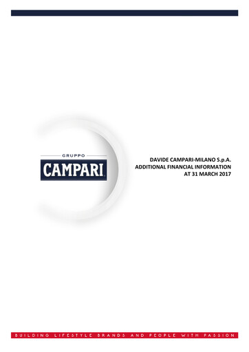 Thumbnail Davide Campari-Milano Quarterly Report 2017-q1