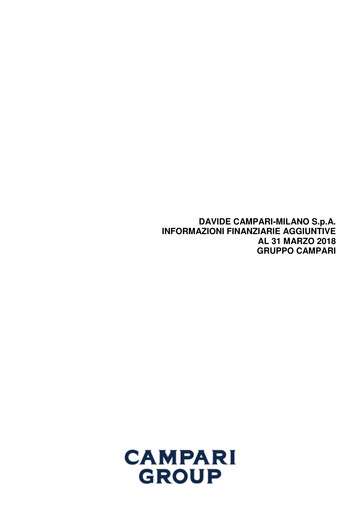 Thumbnail Davide Campari-Milano Quarterly Report 2018-q1