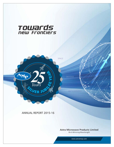 Miniature Astra Microwave Rapport annuel 2015-2016