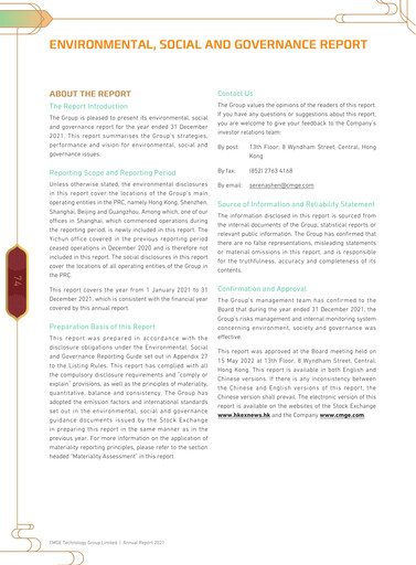 Miniature CMGE Technology Group Rapport ESG 2021