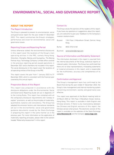 Miniature CMGE Technology Group Rapport ESG 2022