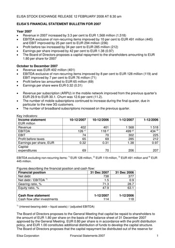 Thumbnail Elisa
 Financial Statement 2007