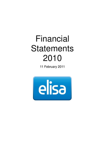 Thumbnail Elisa
 Financial Statement 2010