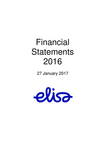 Thumbnail Elisa
 Financial Statement 2016