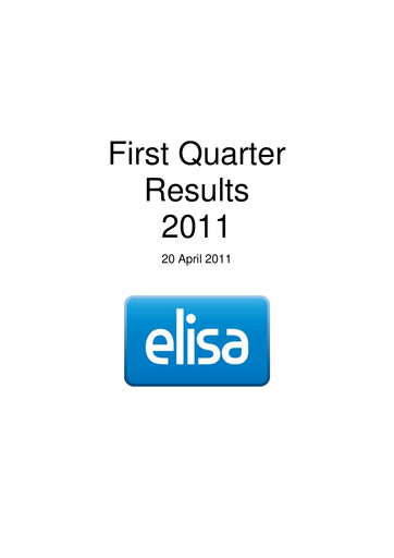 Thumbnail Elisa
 Quarterly Report 2011-q1