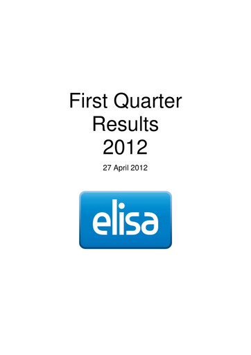 Thumbnail Elisa
 Quarterly Report 2012-q1