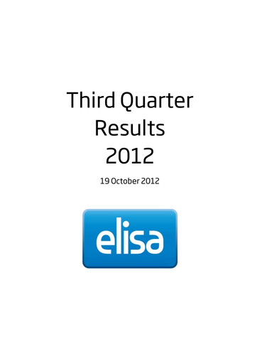 Thumbnail Elisa
 Quarterly Report 2012-q3