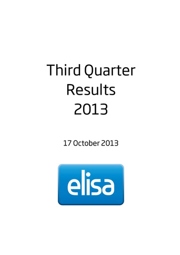 Thumbnail Elisa
 Quarterly Report 2013-q3