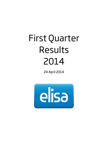 Thumbnail Elisa
 Quarterly Report 2014-q1