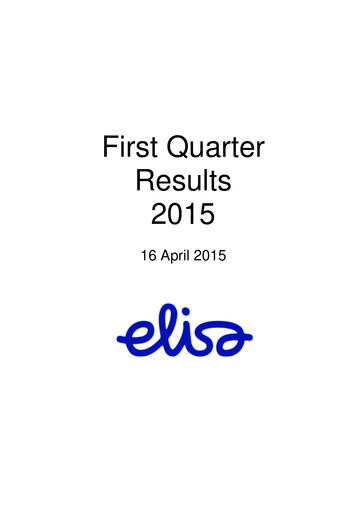 Thumbnail Elisa
 Quarterly Report 2015-q1