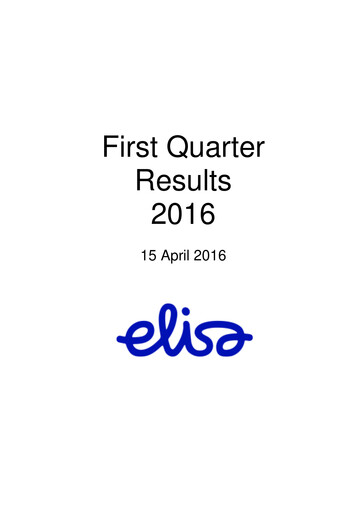 Thumbnail Elisa
 Quarterly Report 2016-q1