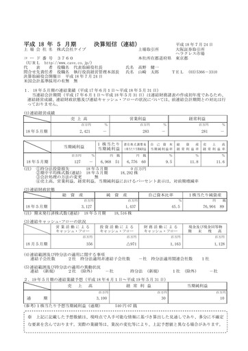 Thumbnail CAVE Interactive Financial Statement fy2006