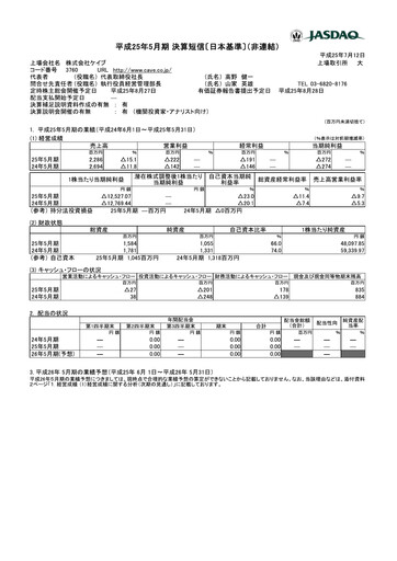 Thumbnail CAVE Interactive Financial Statement fy2013