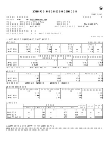 Thumbnail CAVE Interactive Financial Statement fy2019