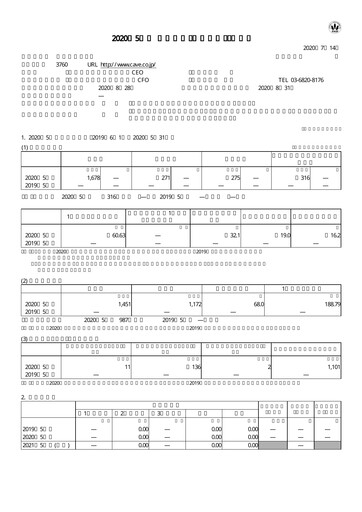 Thumbnail CAVE Interactive Financial Statement fy2020