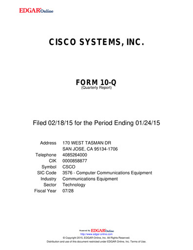 Thumbnail Cisco Quarterly Report 2015-q2
