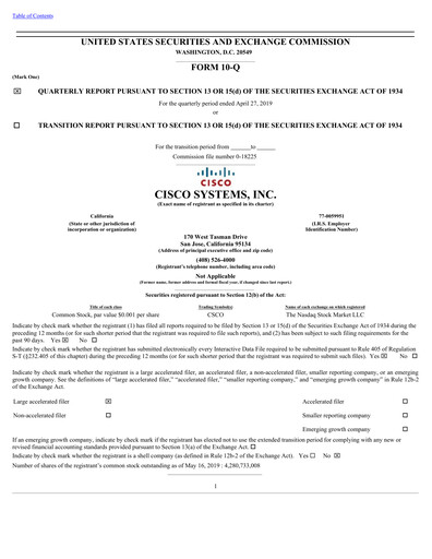 Thumbnail Cisco Quarterly Report 2019-q3