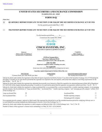 Thumbnail Cisco Quarterly Report 2021-q3