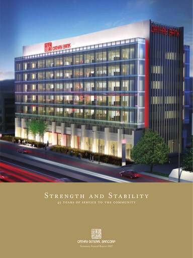 Thumbnail Cathay General Bancorp Annual Report 2007