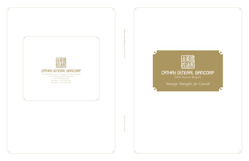 Thumbnail Cathay General Bancorp Annual Report 2008
