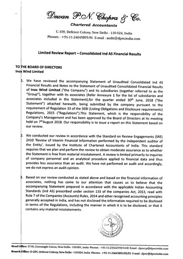 Thumbnail Inox Wind
 Quarterly Report 2018-q1