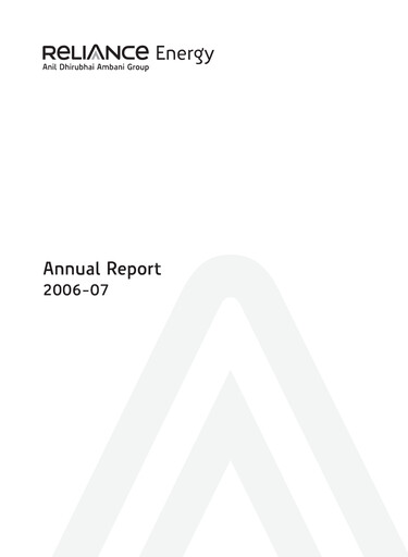 Thumbnail Reliance Infrastructure
 Annual Report 2006-2007
