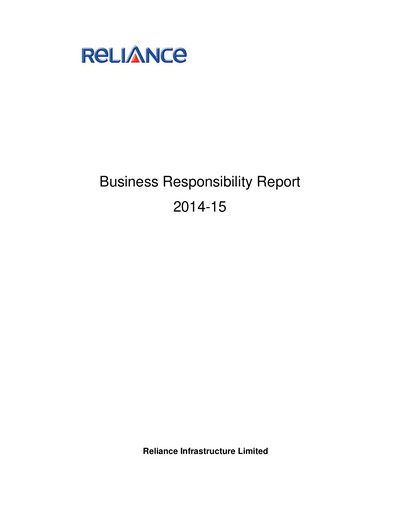 Miniature Reliance Infrastructure
 Rapport ESG 2014-2015
