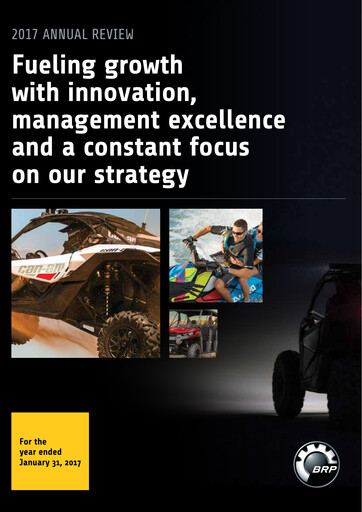 Thumbnail Bombardier Recreational Products
 Annual Report 2017