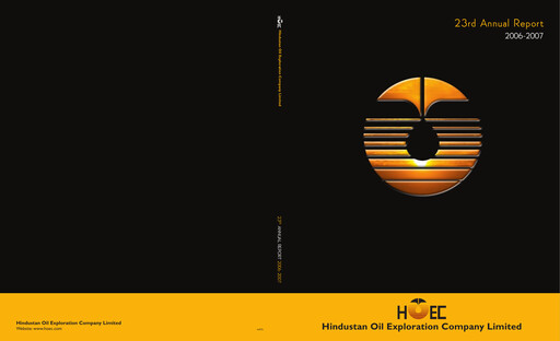 Thumbnail Hindustan Oil Exploration Company Annual Report 2006-2007