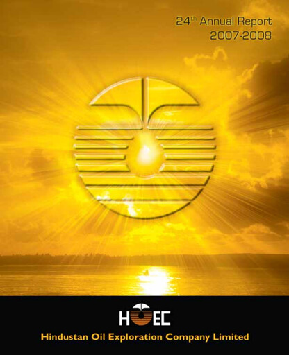 Thumbnail Hindustan Oil Exploration Company Annual Report 2007-2008