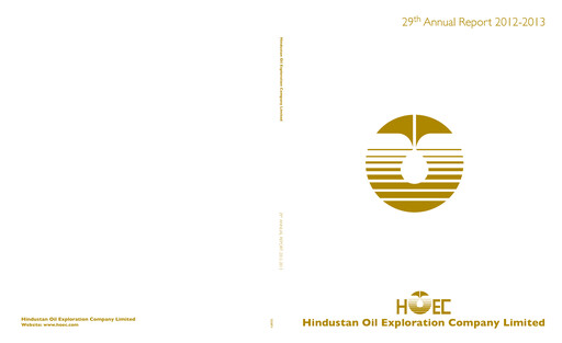 Thumbnail Hindustan Oil Exploration Company Annual Report 2012-2013