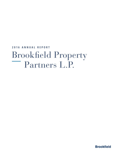 Vorschaubild Brookfield Property Partners
 Jahresbericht 2016