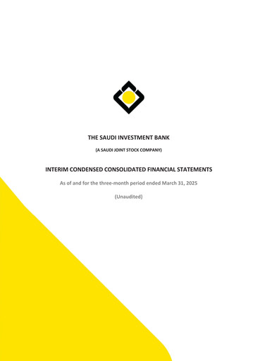 Thumbnail Saudi Investment Bank Financial Statement 2025-q1