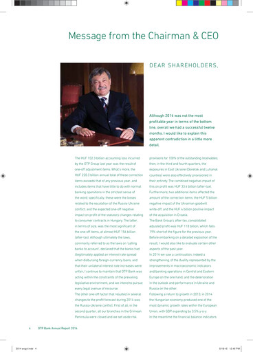 Thumbnail OTP Bank
 Annual Report 2014