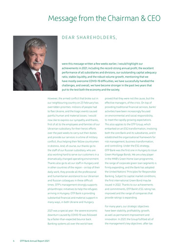 Thumbnail OTP Bank
 Annual Report 2021