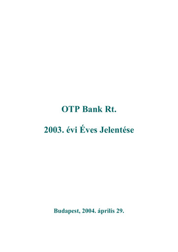 Vorschaubild OTP Bank
 Jahresbericht 2003