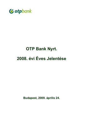 Vorschaubild OTP Bank
 Jahresbericht 2008