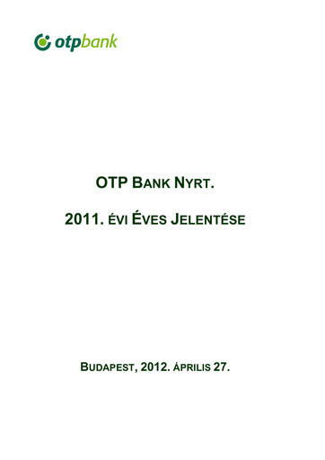 Vorschaubild OTP Bank
 Jahresbericht 2011