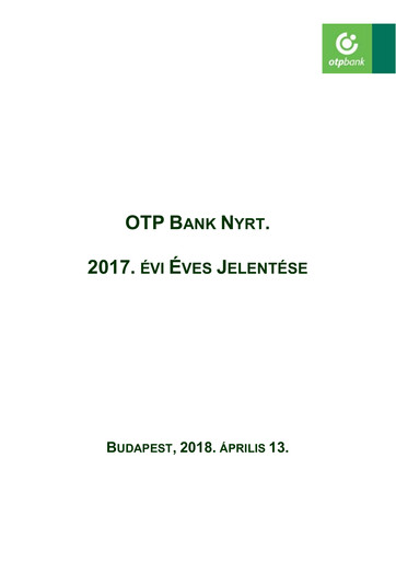 Vorschaubild OTP Bank
 Jahresbericht 2017