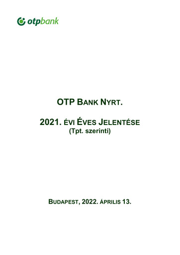 Vorschaubild OTP Bank
 Jahresbericht 2021