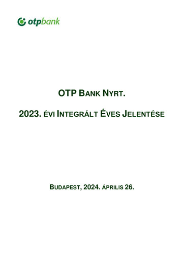 Vorschaubild OTP Bank
 Jahresbericht 2023
