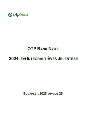 Vorschaubild OTP Bank
 Jahresbericht 2024