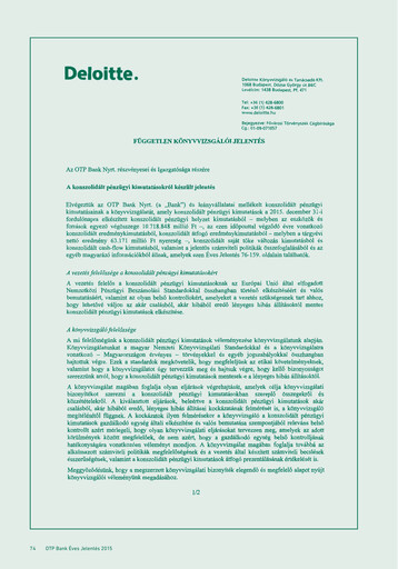 Thumbnail OTP Bank
 Financial Statement 2015