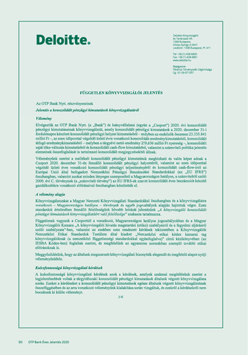 Thumbnail OTP Bank
 Financial Statement 2020